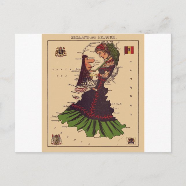 Cartão Postal Holanda e Bélgica (Frente)