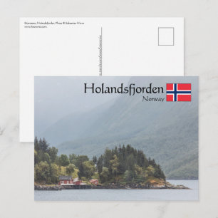 Cartão Postal Holandsfjorden Noruega