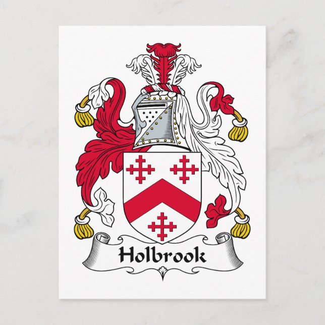 Cartão Postal Holbrook Family Crest (Frente)
