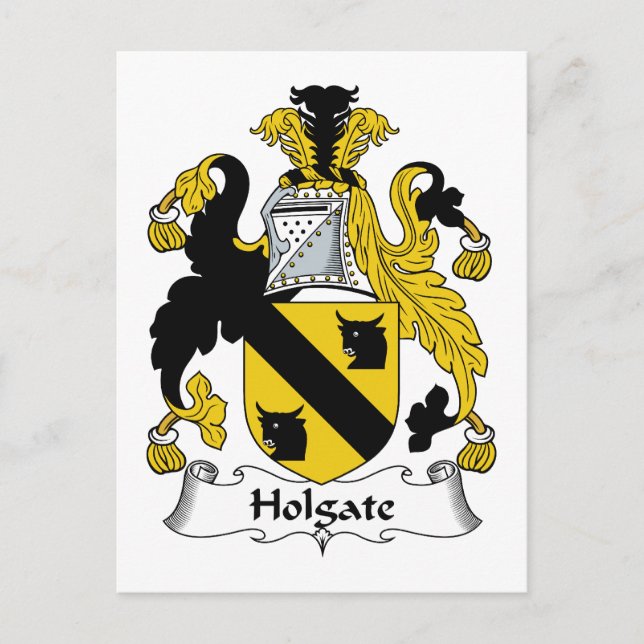 Cartão Postal Holgate Family Crest (Frente)