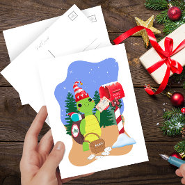 Cartão Postal Holiday Express Snail Mail por Tartaruga