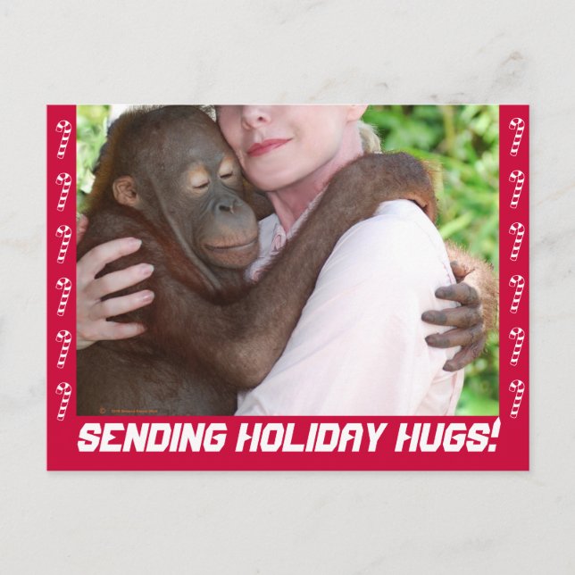 Cartão postal Holiday Hugs (Frente)