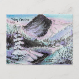 Cartão Postal Holiday Snow Mounains Sunrise Sumie