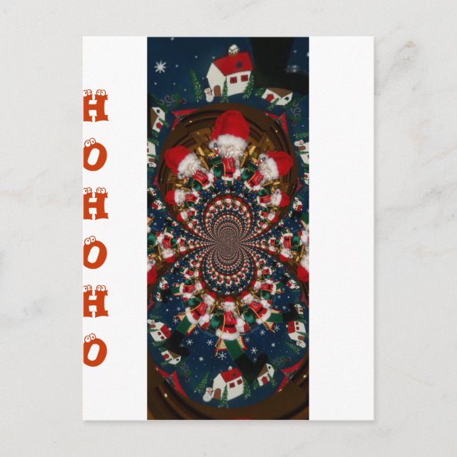 Cartão Postal Holiday Swirls: Conjunto de Papelaria de Arte de N (Frente)