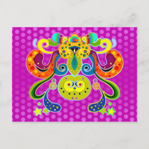 Cartão Postal holiES - abstrato feliz Vaca sagrada + suas ideias