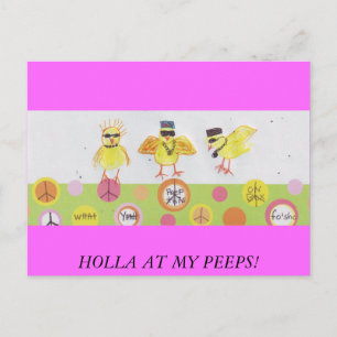 CARTÃO POSTAL HOLLA NO MEU PEEPS!