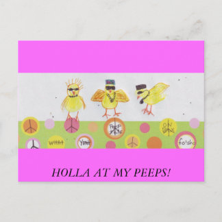 CARTÃO POSTAL HOLLA NO MEU PEEPS!