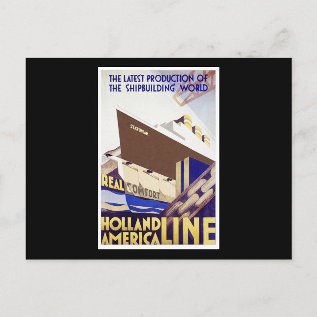 Cartão Postal Holland America Line (Frente)