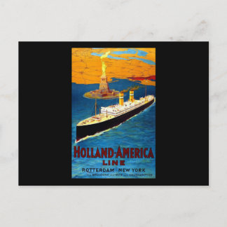 Cartão Postal Holland America Line Roterdão Nova Iorque