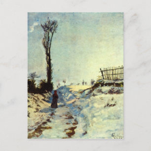 Cartão Postal Hollow na neve