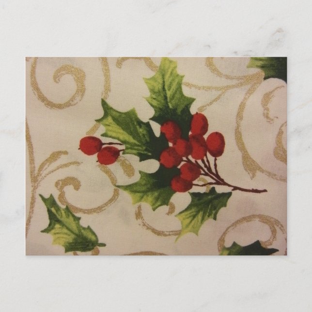 Cartão Postal Holly Berries (Frente)