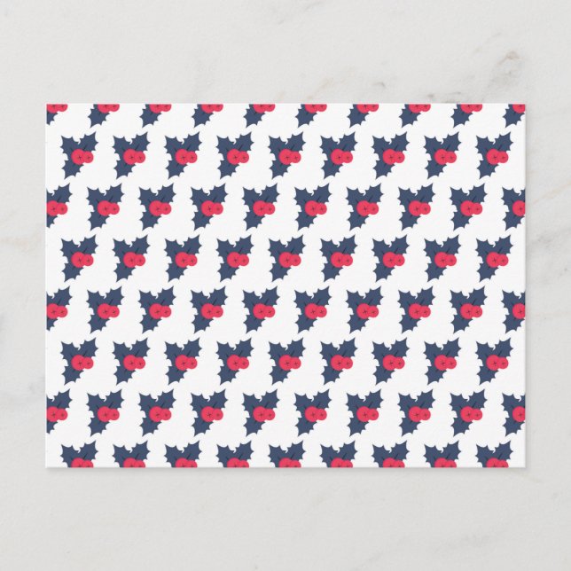 Cartão Postal Holly Berry Felry Natal Natal Natal Natal Natal Na (Frente)