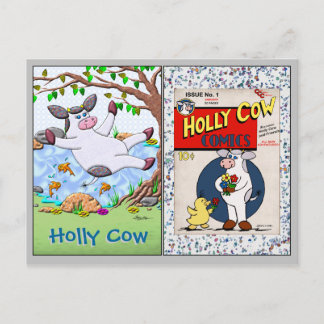 Cartão Postal Holly Cow Collectible Trading Cards #1 e #2
