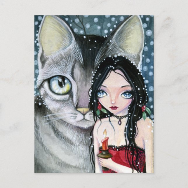 Cartão Postal Holly Night - Cartão-postal (Frente)