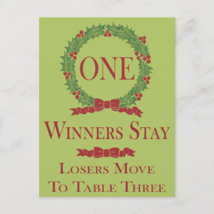 Cartão Postal Holly Wreath Bunco Mesa nº 1