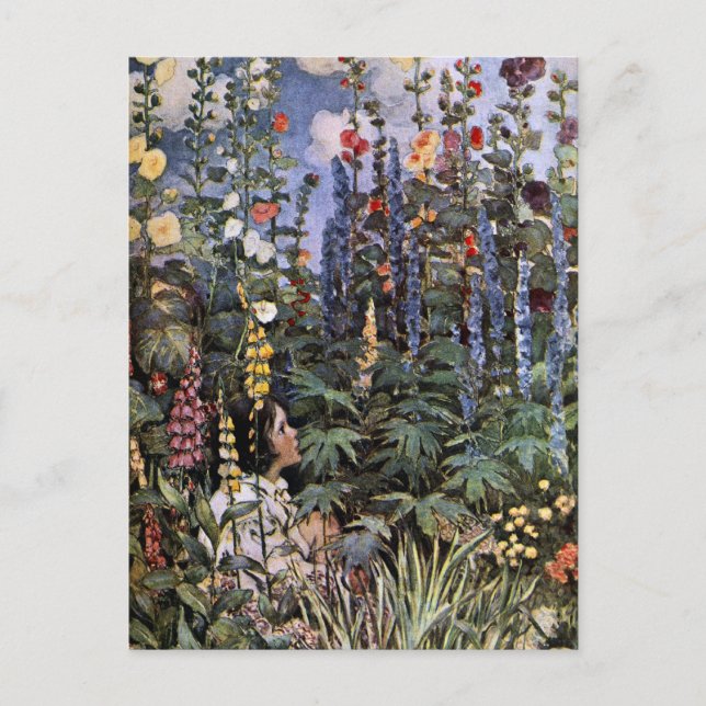 Cartão Postal Hollyhocks (Frente)