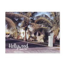 Hollywood Florida Retro Viagem Image Home Tropical