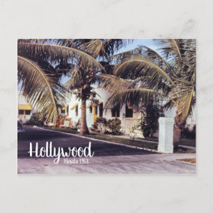 Cartão Postal Hollywood Florida Retro Viagem Image Home Tropical