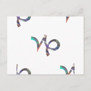Cartão Postal holograma Capricórnio