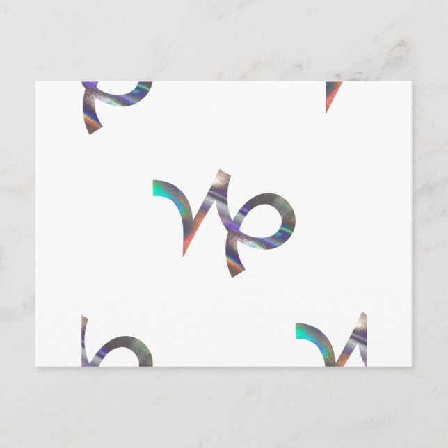 Cartão Postal holograma Capricórnio (Frente)