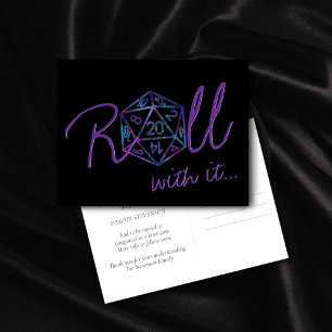 Cartão Postal Holograma D20   Tabletop Gamer de PnP Alteração 