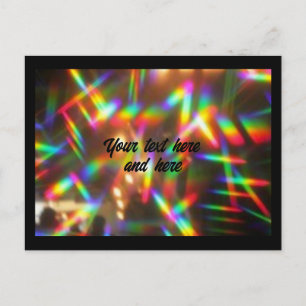 Cartão Postal holograma flare cristal prisma