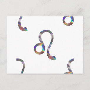 Cartão Postal holograma Leo