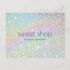 Cartão Postal Holographic Glitter Bakery, Doces