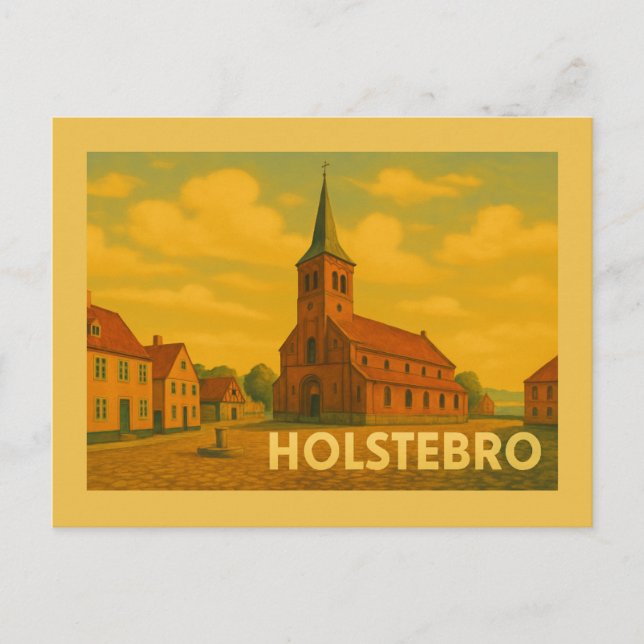 Cartão Postal Holstebro Denmark Giacometti (Frente)