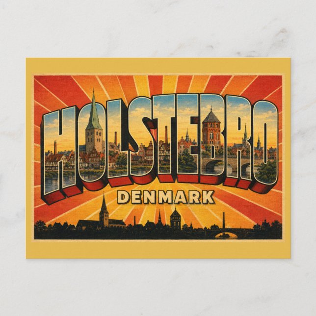 Cartão Postal Holstebro Dinamarca Giacometti (Frente)