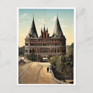 Cartão Postal Holstengate, Lubeck, Alemanha clássica Photochrom