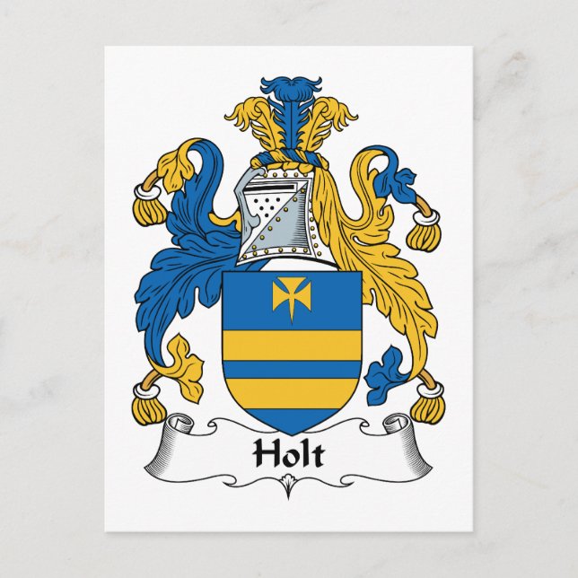Cartão Postal Holt Family Crest (Frente)