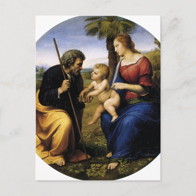 Cartão Postal Holy Family by Raphael (Frente)