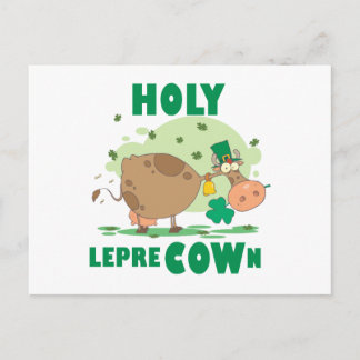 Cartão Postal HOLY LepreCOWn T-shirts e presentes