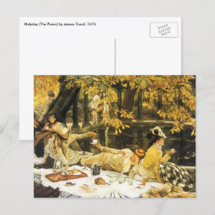 Cartão Postal Holyday, o piquenique de James Tissot, Arte Vitori