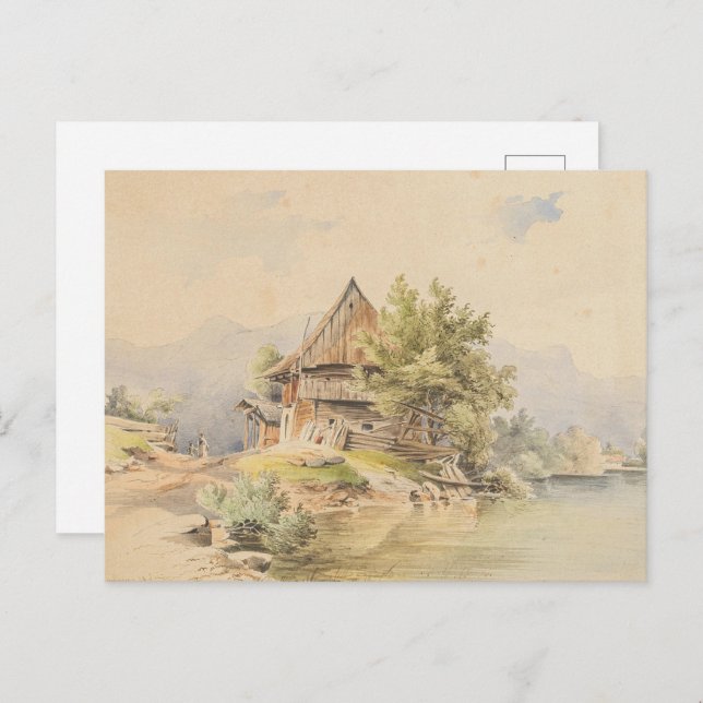 Cartão Postal Holzhütte am See - Carl Lafite (Frente/Verso)