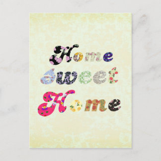Cartão Postal Home Sweet Home