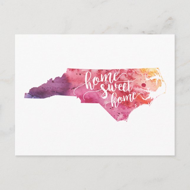 Cartão Postal Home Sweet Home Carolina do Norte (Frente)
