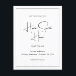 Cartão Postal Home Sweet Home Novo Anúncio de Movimentação de En<br><div class="desc">Este simples cartão postal de anúncio em movimento preto-e-branco apresenta um design clássico com um script de cartazes manuais. Esta mudança minimalista no cartão postal do anúncio de endereço apresenta uma fronteira enquadrada e notícias de sua grande mudança para uma nova Home Sweet Home Home. A parte traseira deste novo...</div>