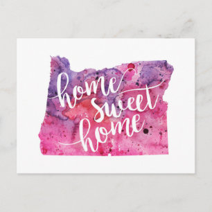 Cartão Postal Home Sweet Home Oregon
