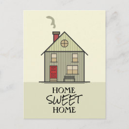 Cartão Postal Home Sweet Home Quote Typografia Cuja Casa É