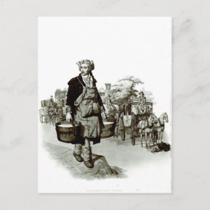 Cartão Postal Homem-água em um suporte técnico, 1805