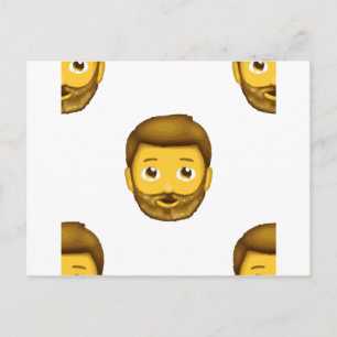 Cartão Postal homem barbudo emoji