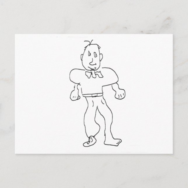 Cartão Postal Homem com um Calçado jGibney O Museu Zazzle (Frente)