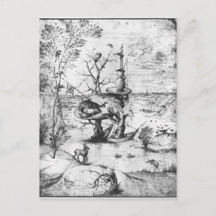 Cartão Postal Homem de Árvore por Hieronymus Bosch