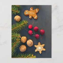 Cartão Postal Homem de biscoito de gengibre Natal