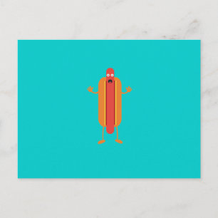 Cartão Postal Homem de Cachorro Quente