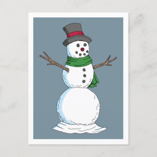 Cartão Postal Homem de neve