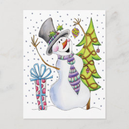 Cartão Postal Homem de neve
