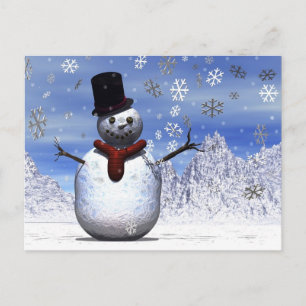 Cartão Postal Homem de neve